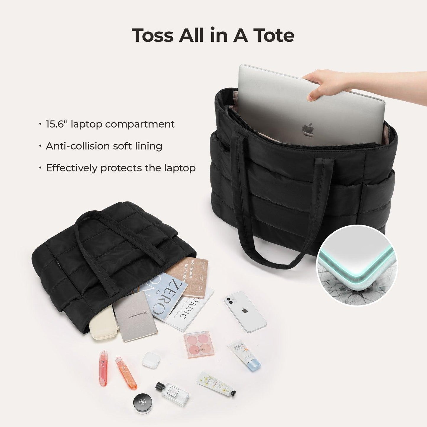 The Bubble 20L Puffy 15.6" Laptop Work Tote