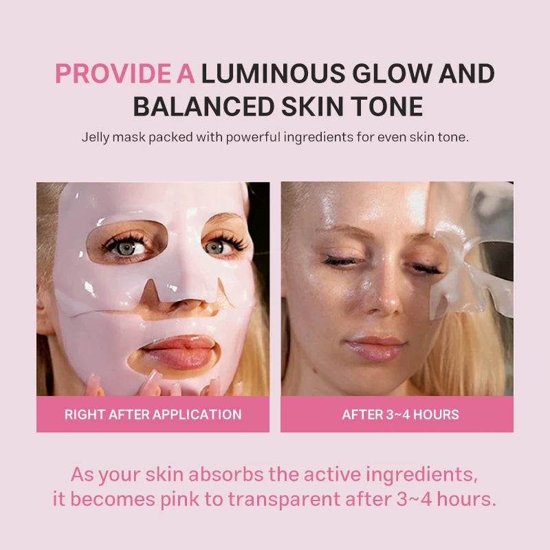 Groothandel PDRN Zalm DNA Bio Collageen Roze Jelly Gel Mask voor Huidhydratatie & Versteviging Koreaanse Huidverzorging Gezichtsmaskers Verzorgingsproducten