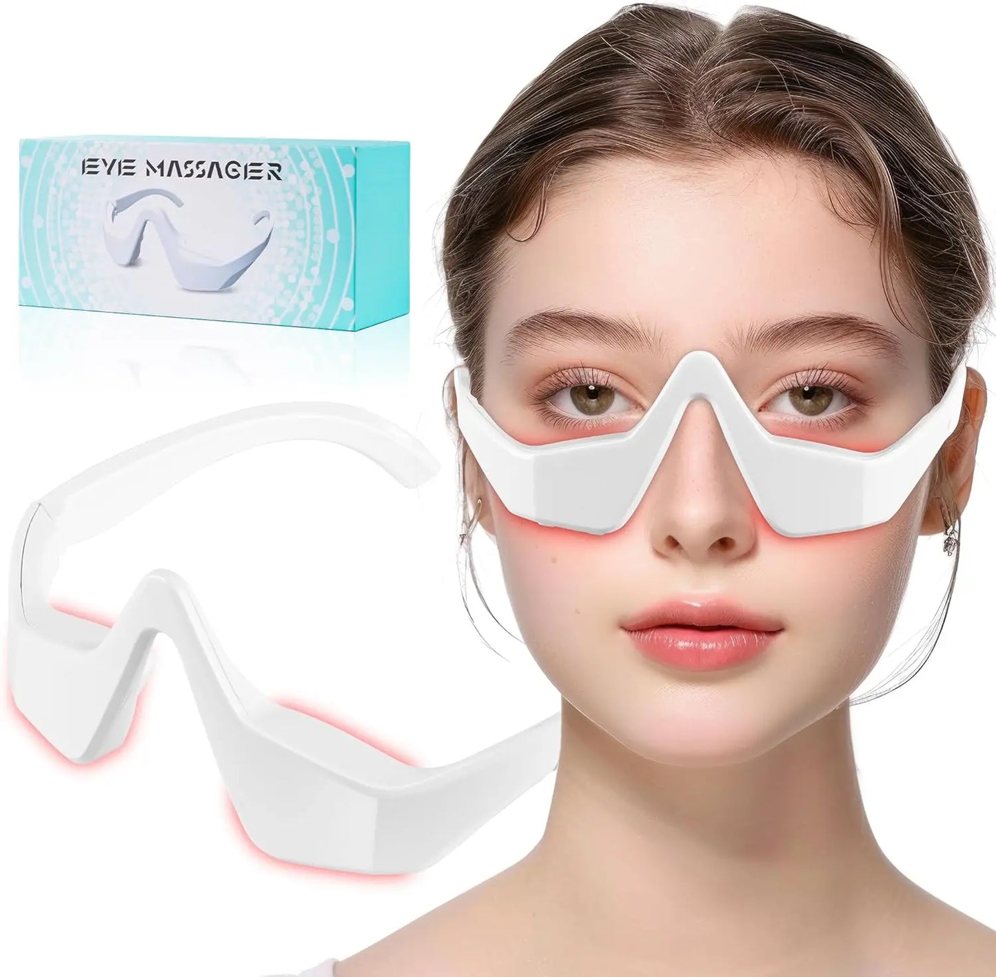 Onderoog infrarood fysiotherapie bril & microcurrent oogmassager type-C USB oplaadbaar 1000mAh lithium batterij anti-veroudering
