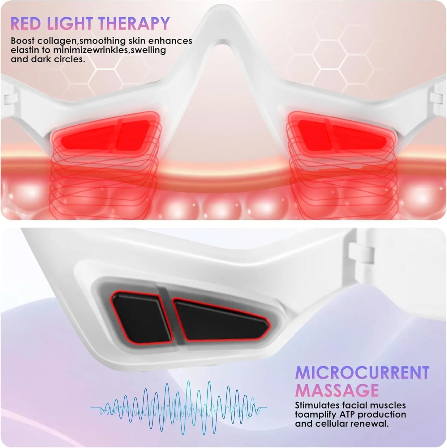 Onderoog infrarood fysiotherapie bril & microcurrent oogmassager type-C USB oplaadbaar 1000mAh lithium batterij anti-veroudering
